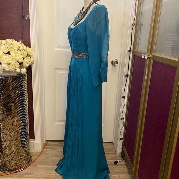 Carlos Miele designer evening 100% silk gown, size 44(US12) - Picture 7 of 16